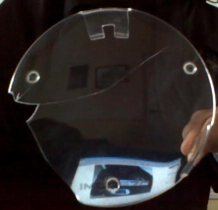 Impreza WRX clear round fog lamp covers.