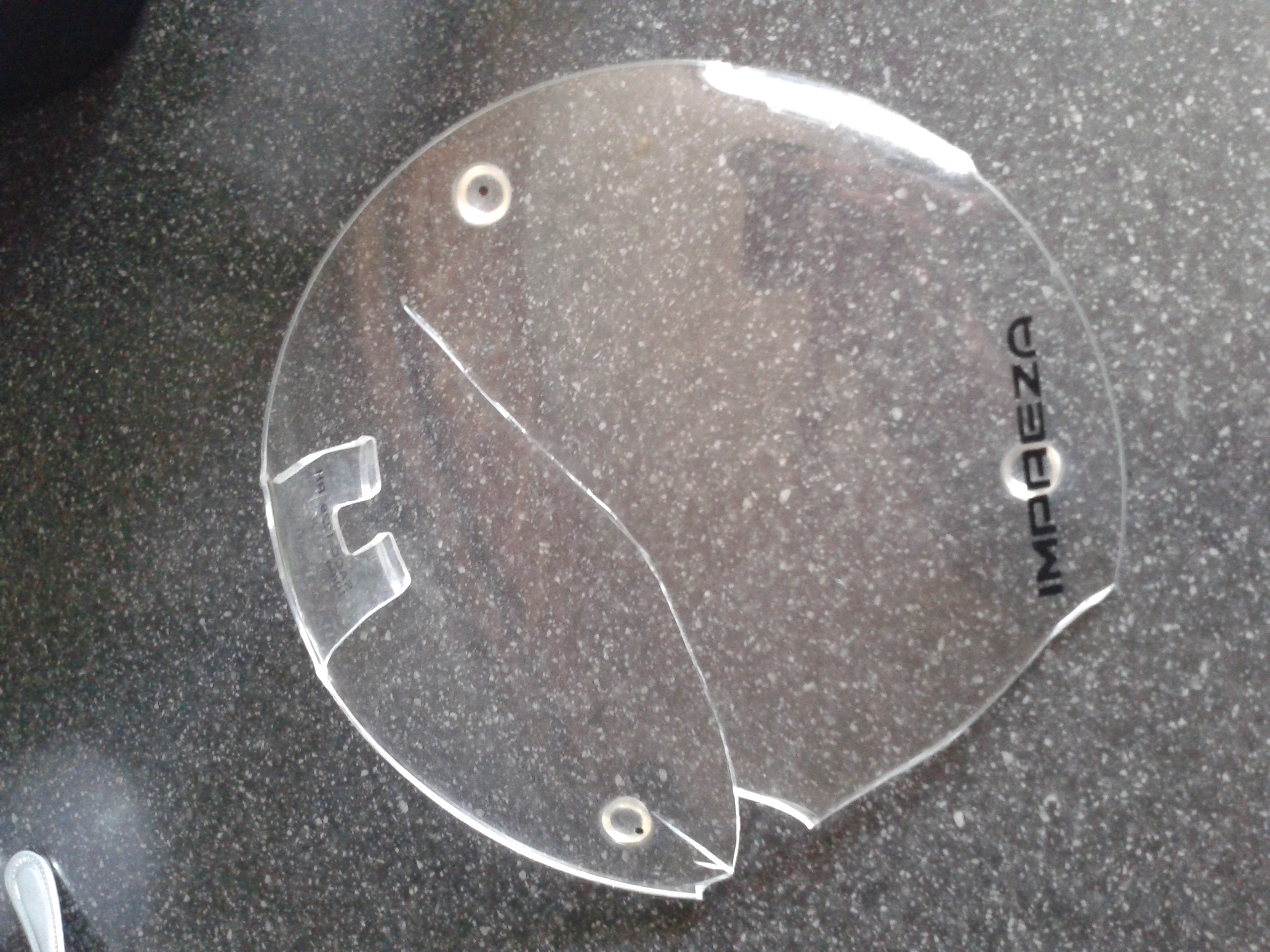 Bugeye clear, round plastic fog light cover required!